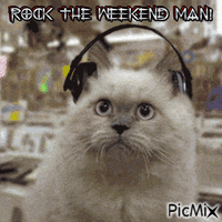 ROCK THE WEEKEND MAN! animeret GIF