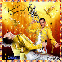 Freddie Mercury, concours - Бесплатный анимированный гифка