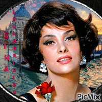Klassische italienische Schauspielerin анимированный гифка