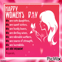 Happy Woman'sday to all Womans here GIF animé