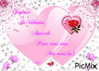 St-Valentin amicale - Бесплатный анимированный гифка