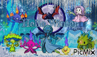 Hello Winter w/ Fake'mons (JIGGURL_PIXMIXR) - GIF animado gratis