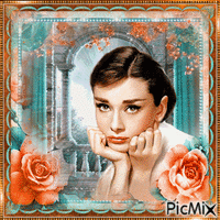 Audrey Hepburn, Actrice Britannique Animiertes GIF