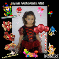 Joyeux anniversaire Alizé Gif Animado
