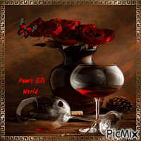 Wine and Roses - GIF animate gratis