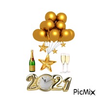 Feliz Ano Novo 2021 - GIF animé gratuit