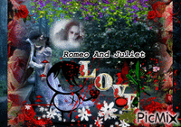 Romeo and Juliet Tag LOVE - GIF animado grátis