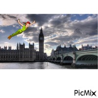 Peter Pan in real life London GIF animata