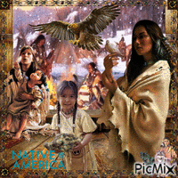 Native Americans - With Spirit Animals - GIF เคลื่อนไหวฟรี