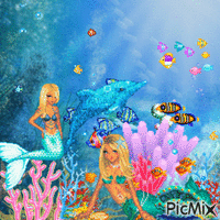 Mermaid FUNNN GIF animado