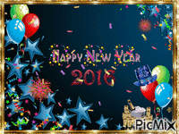 New Year Party - GIF animado grátis