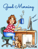 Good morning, computer animovaný GIF