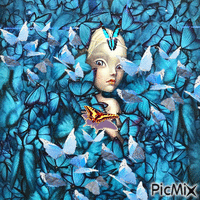 Cortina papillons animovaný GIF