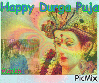 Durga Puja wish - GIF animate gratis