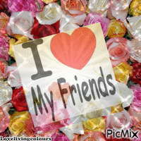 I love My Friends! анимиран GIF