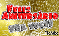 Mensagem de Feliz Aniversário - Бесплатный анимированный гифка