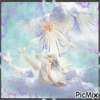 Anges au paradis - GIF animé gratuit