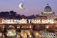 Greetings from Rome - GIF animado grátis