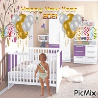 Happy New Year from the nursery 2 animirani GIF