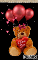 love teddy bear - GIF animé gratuit
