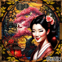 Asian beauty... - GIF animé gratuit