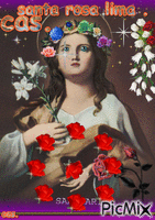 santo rosa lima ,rogai por nós. animovaný GIF