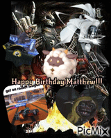 happy birthday matthew анимированный гифка