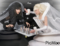 Queens of chess animeret GIF