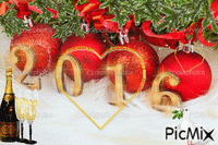 Bonne Année 2016 - Ingyenes animált GIF