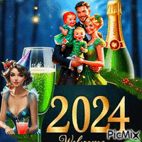 Welcome 2024 - Free animated GIF