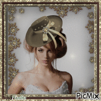 portrait femme doré lumineux - Ücretsiz animasyonlu GIF