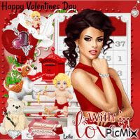 Happy Valentines Day. I love you. With love - Zdarma animovaný GIF