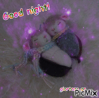 Good night animerad GIF