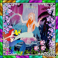 ♥‿♥ 🍀The little mermaid - Бесплатный анимированный гифка