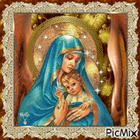 La Vierge et l'enfant - Gratis animerad GIF