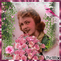 vintage rose - GIF animado grátis