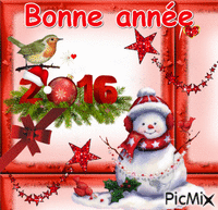 bonne annee 2016 - Darmowy animowany GIF