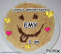 Anniversaire emy 1 an - Free animated GIF