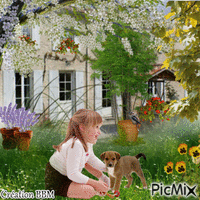 Au jardin par BBM animasyonlu GIF