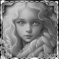 retrato de una princesita animovaný GIF