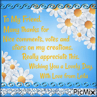 To My Friend. Many Thanks for..............