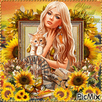 Have a Great Day. Sunflowers GIF animasi
