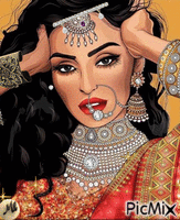 Mujer hindú animirani GIF