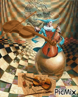 Violines en el aire Animated GIF