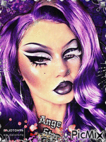 purple girl - GIF animé gratuit