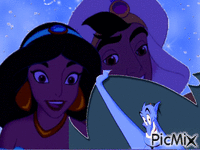 Aladin yaz and ginnie animasyonlu GIF