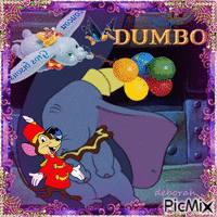 Dumbo....the Amazing flying Elephant. - GIF animé gratuit