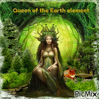 Königin im Element Erde анимиран GIF