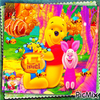 Winnie et le miel анимиран GIF
