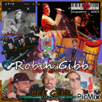 * BEE GEES - Robin Gibb - La voix du Groupe Mythique - 1949-2012 * GIF animé